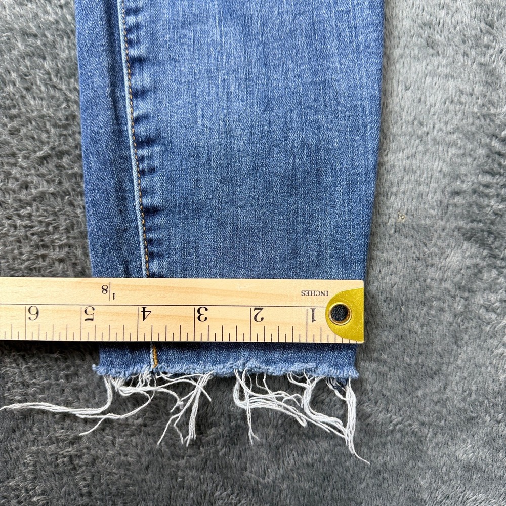 STS Blue Distressed Frayed Hem Ankle Skinny Jeans Denim Womens Size 26 - Picture 9 of 15